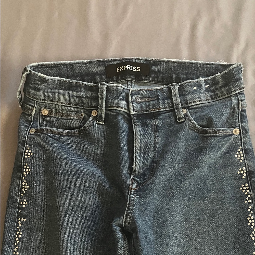 Express Women's Denim Jeans with Stud Accents